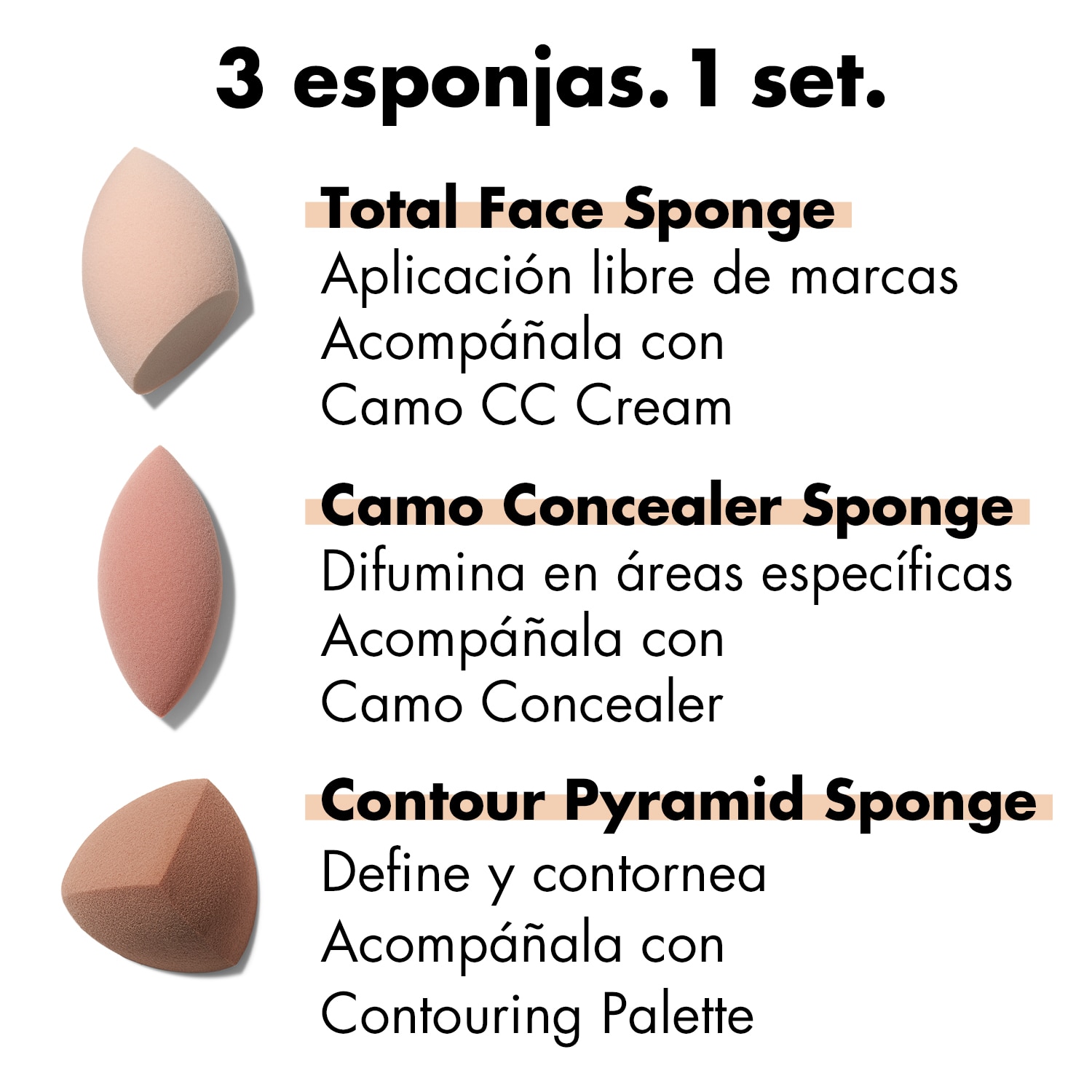 E.L.F. TOTAL SPONGE SET (JUEGO DE ESPONJAS)